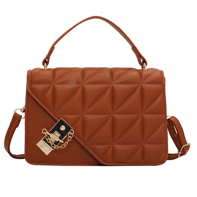 Ženska mala crossbody torbica s lancem, 2021 novi stil, minimalistički štepani kvadratni dizajn