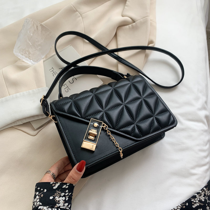 Ženska mala crossbody torbica s lancem, 2021 novi stil, minimalistički štepani kvadratni dizajn