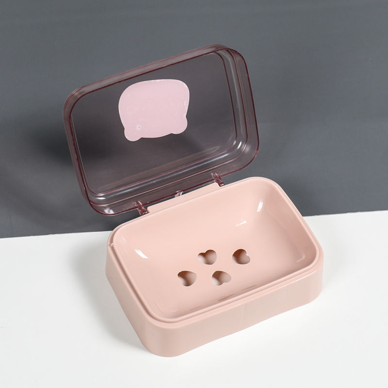 Săpunieră cu capac pentru baie, drenaj, din plastic