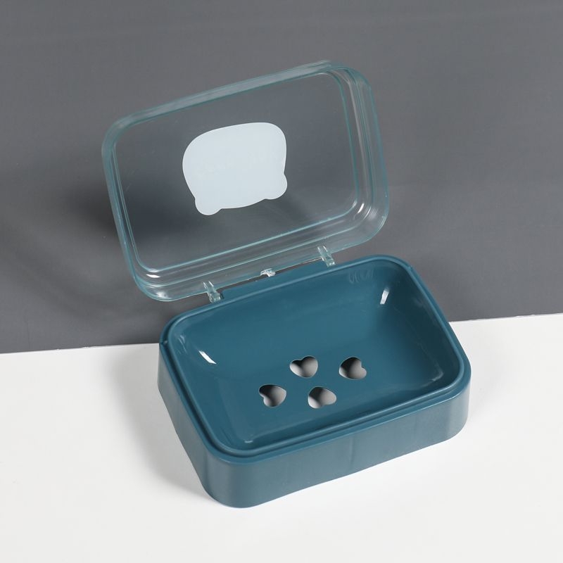 Săpunieră cu capac pentru baie, drenaj, din plastic