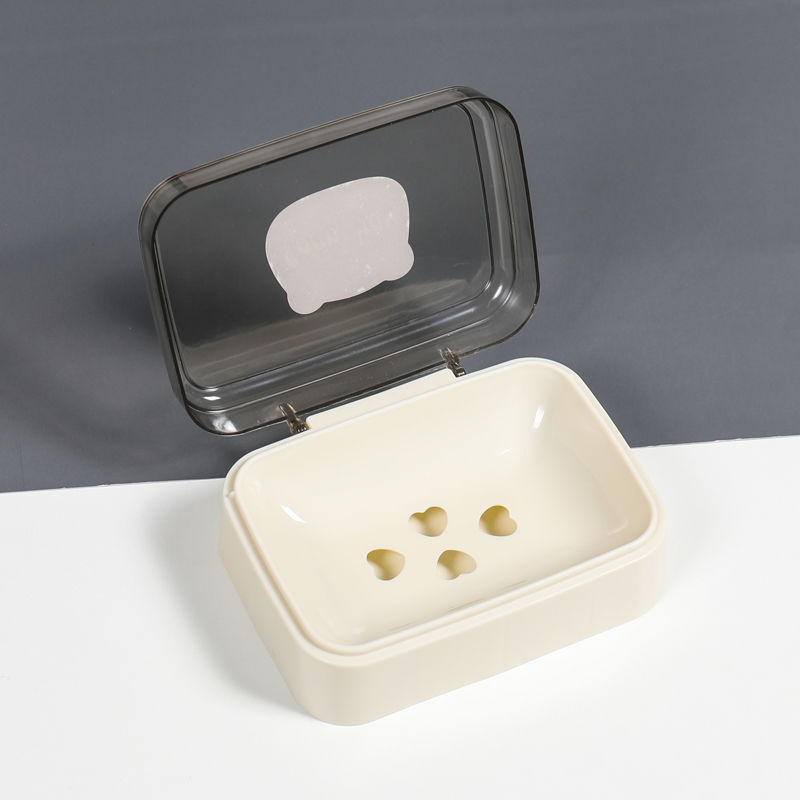 Săpunieră cu capac pentru baie, drenaj, din plastic