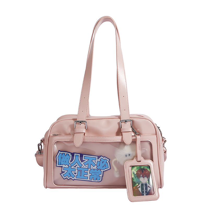 Japanski PU Ita torba, svježa i svestrana crossbody torba s velikim kapacitetom, fakultetski stil, mladenački izgled, za žene