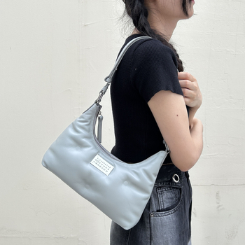 Crossbody torba od prave kože s ovčjom kožom i oblačnim dizajnom, korejski stil, mala veličina, za žene
