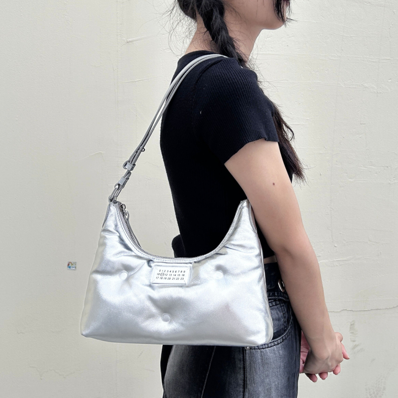 Crossbody torba od prave kože s ovčjom kožom i oblačnim dizajnom, korejski stil, mala veličina, za žene