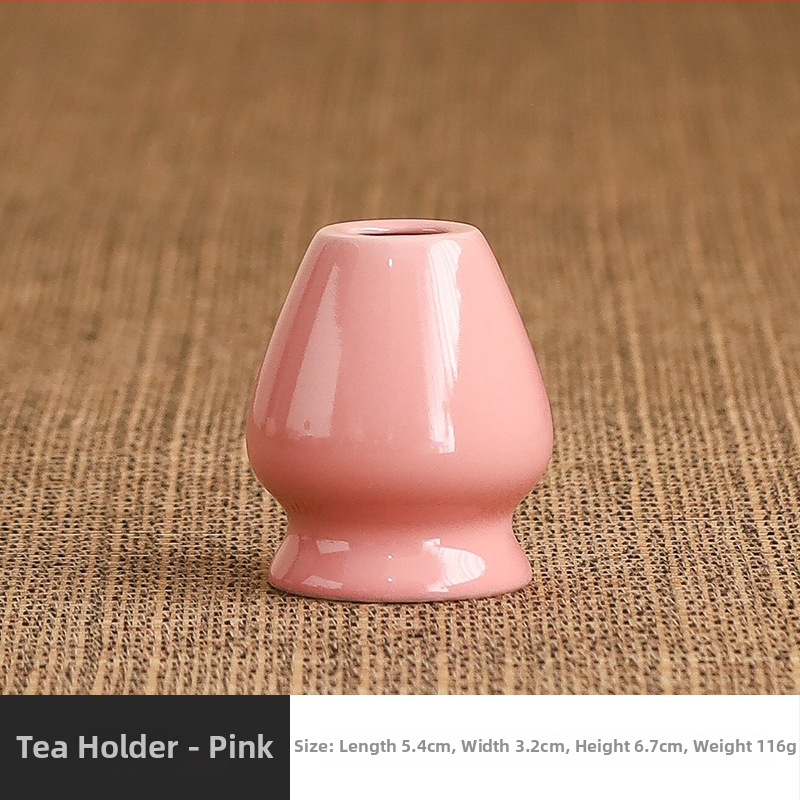 Set japonez din ceramică pentru matcha, cu tel de bambus, perie pentru matcha și linguriță pentru ceai
