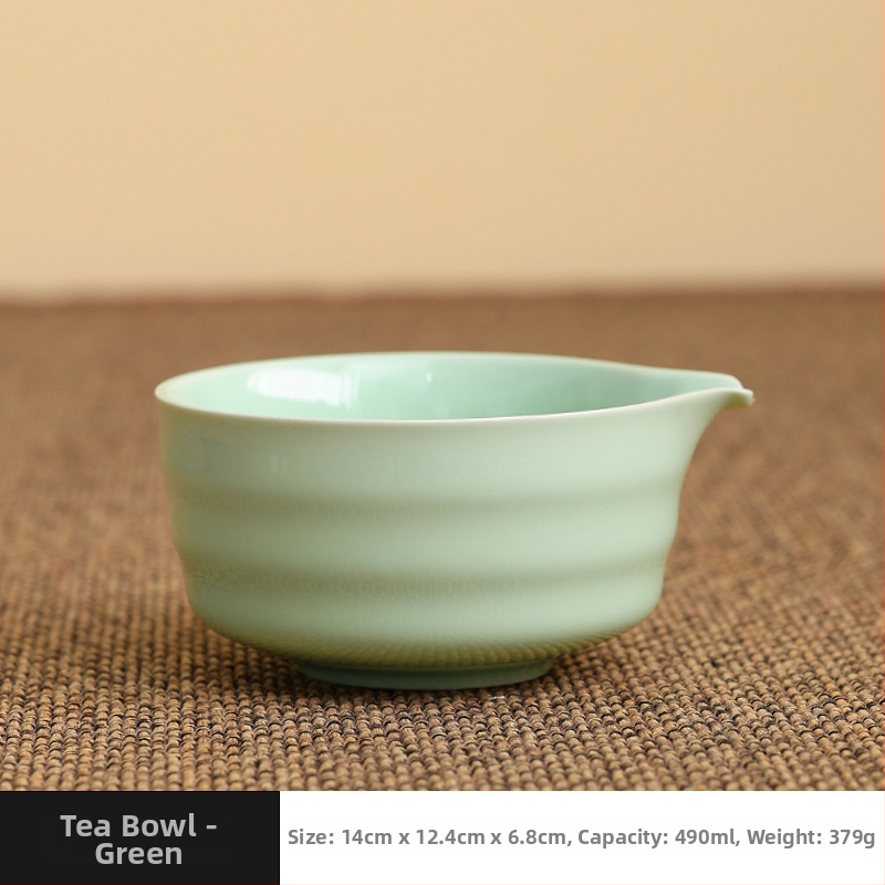 Set japonez din ceramică pentru matcha, cu tel de bambus, perie pentru matcha și linguriță pentru ceai