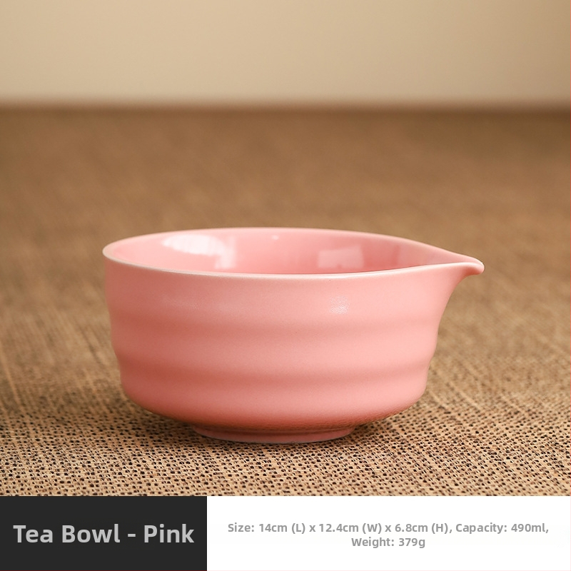 Set japonez din ceramică pentru matcha, cu tel de bambus, perie pentru matcha și linguriță pentru ceai