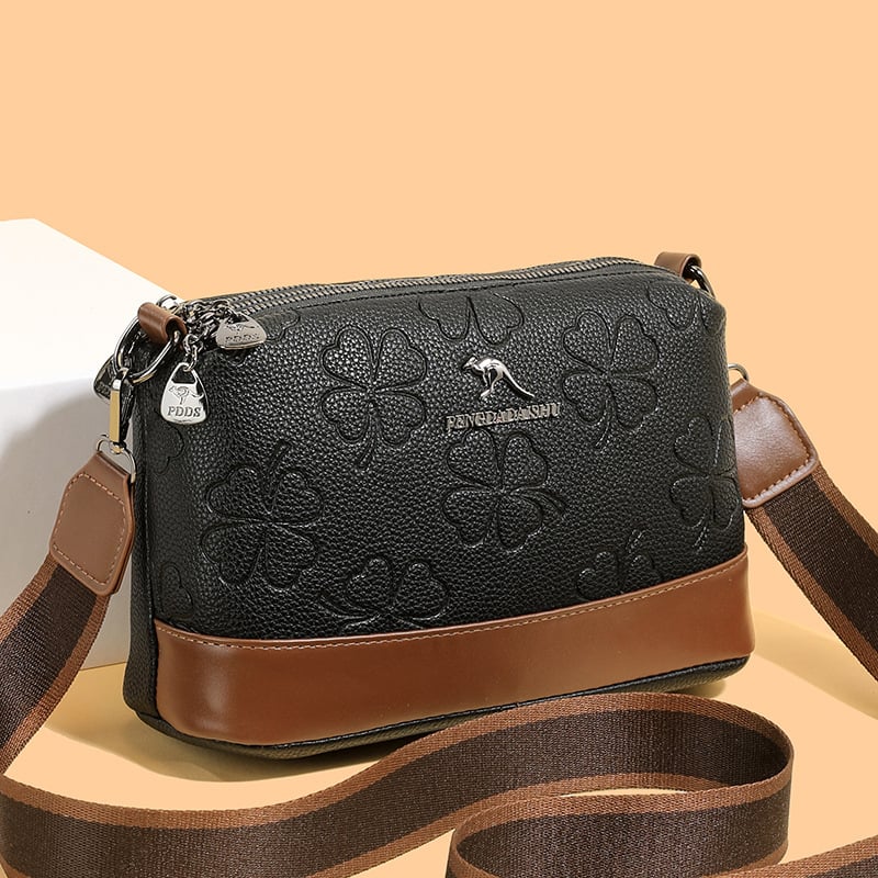 Ženska torbica za jesen-zimu 2025, mekana koža, retro preko ramena, reljefna tekstura, mala kvadratna crossbody torbica.