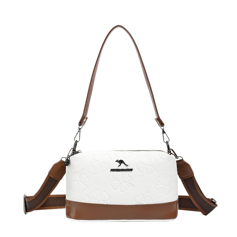 Ženska torbica za jesen-zimu 2025, mekana koža, retro preko ramena, reljefna tekstura, mala kvadratna crossbody torbica.