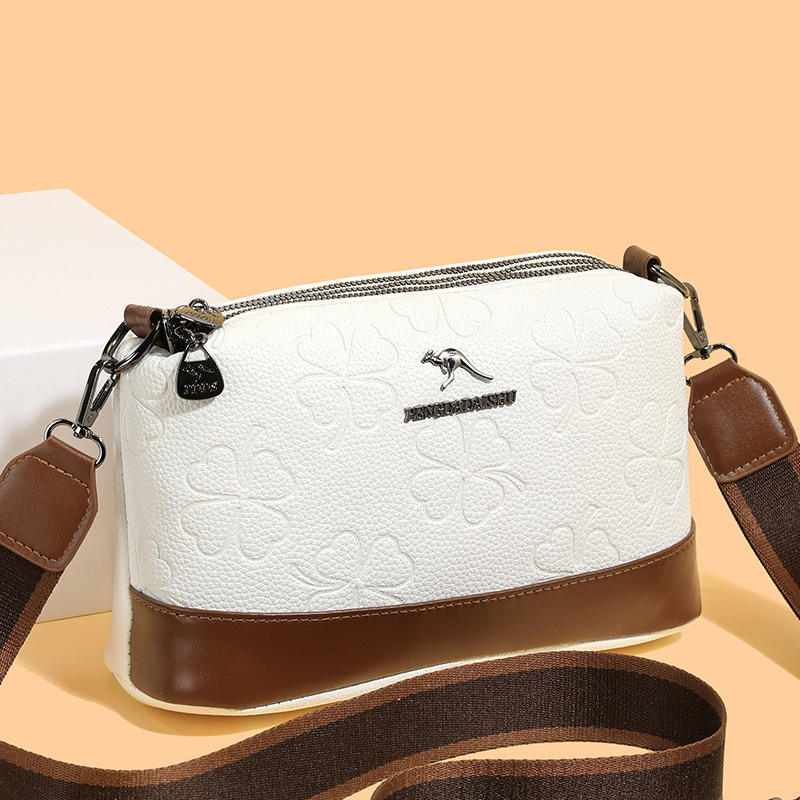 Ženska torbica za jesen-zimu 2025, mekana koža, retro preko ramena, reljefna tekstura, mala kvadratna crossbody torbica.