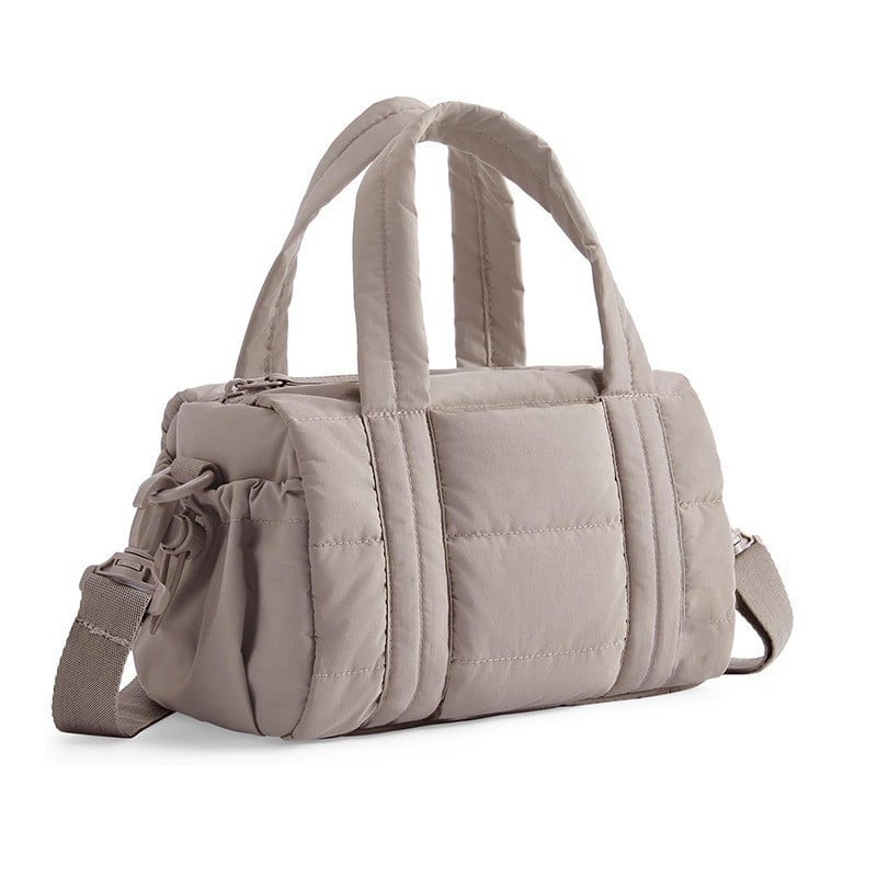 Ženska cilindrična crossbody torba s odvojivim remenom, mini sportska torba za trening s više pretinaca