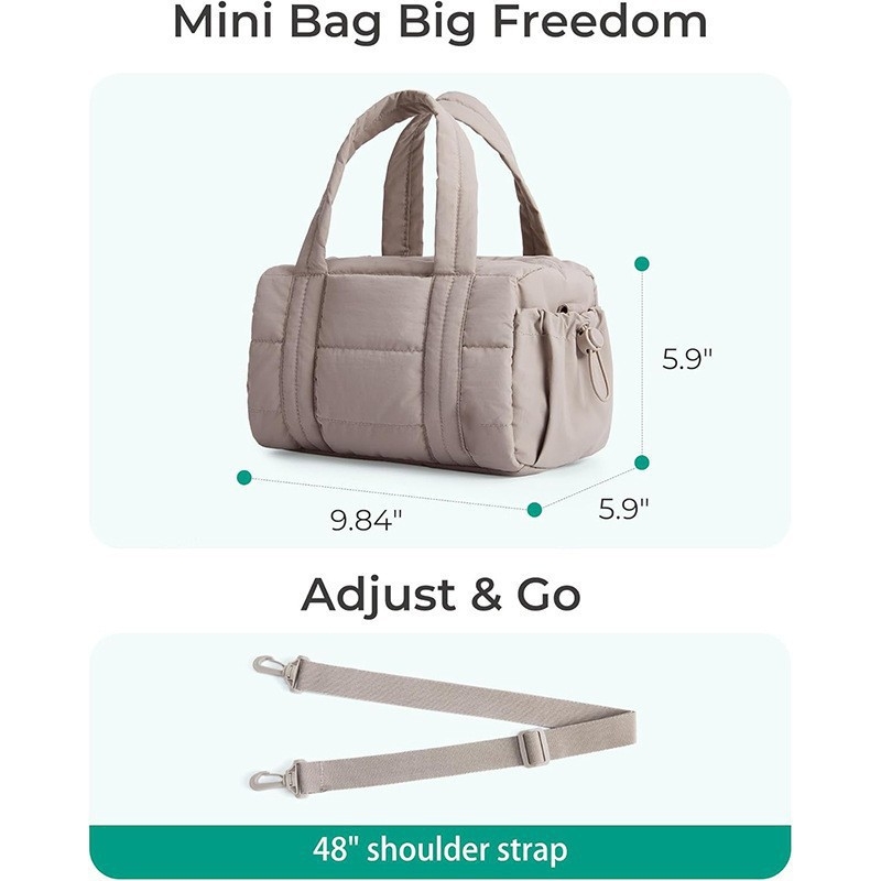 Ženska cilindrična crossbody torba s odvojivim remenom, mini sportska torba za trening s više pretinaca