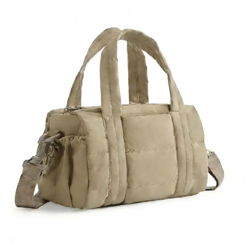 Ženska cilindrična crossbody torba s odvojivim remenom, mini sportska torba za trening s više pretinaca