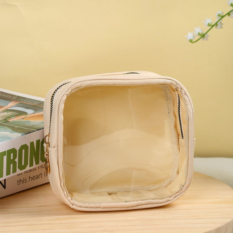 Hordozható sminktáska, minimalistán modern tároló sminkhez, mini színes kozmetikai táska