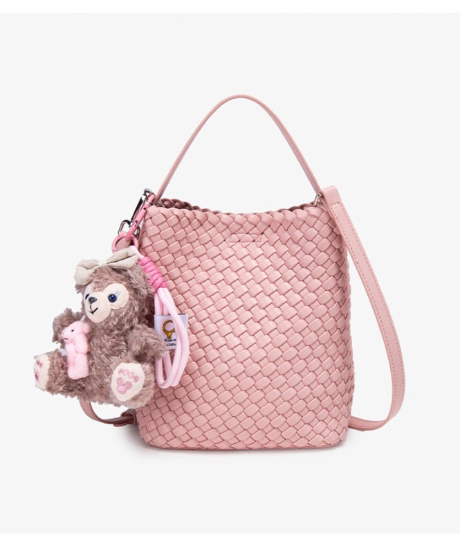 2026 nova tkana bucket torba za žene s plišanim privjeskom, preko ramena i crossbody, vrhunska i svestrana torba