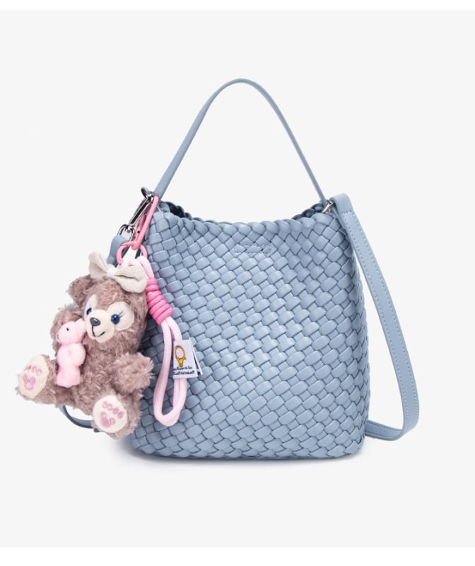 2026 nova tkana bucket torba za žene s plišanim privjeskom, preko ramena i crossbody, vrhunska i svestrana torba