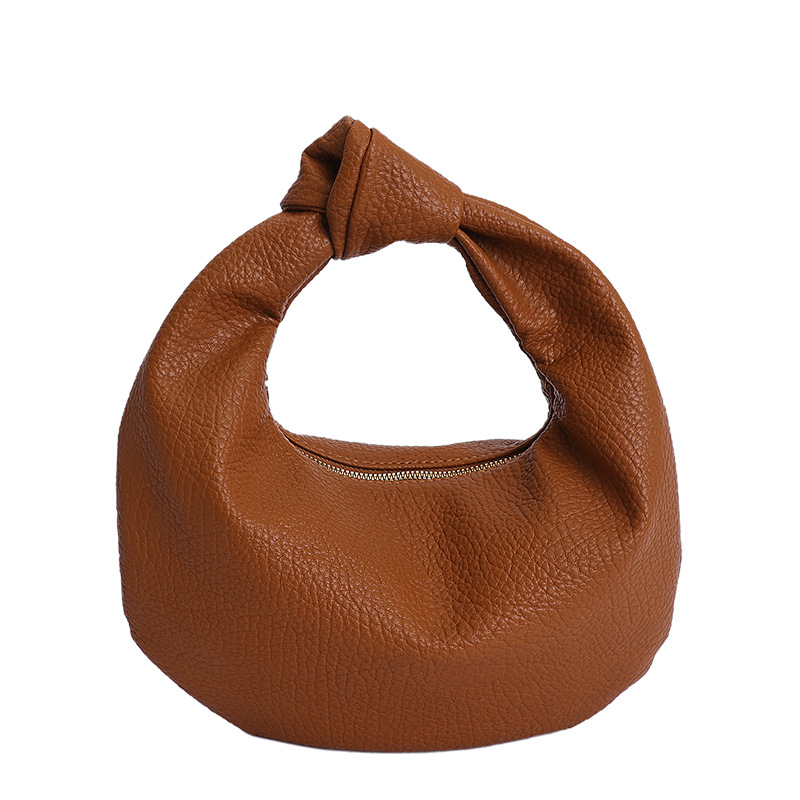 Korejskog stila retro elegantna premium torba za žene za ured, torba u obliku polumjeseca s plisiranim dizajnom podsjećajući na oblak