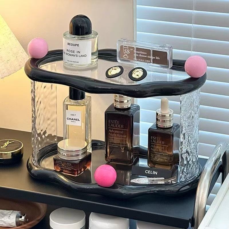 Organizator de birou lux pentru pahare, hol și baie, parfumuri, îngrijire a pielii și produse de cosmetică