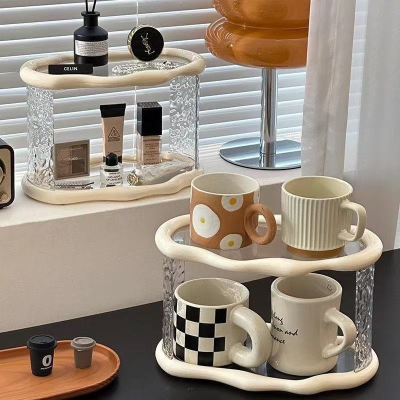 Organizator de birou lux pentru pahare, hol și baie, parfumuri, îngrijire a pielii și produse de cosmetică