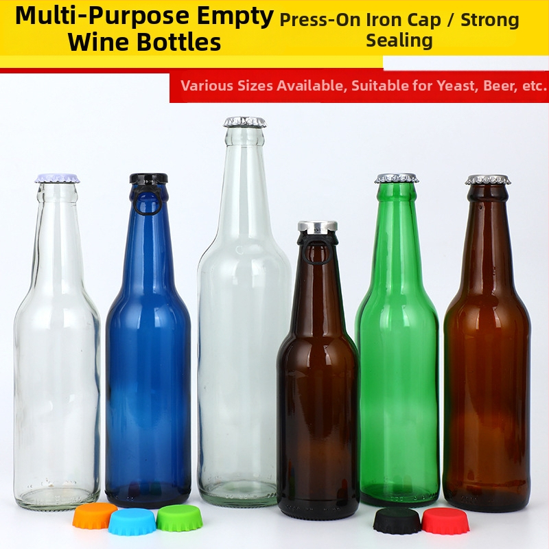 Hnedá sklenená fľaša na pivo, prázdna, 330 ml/500 ml, ochrana proti svetlu, pre nápoje
