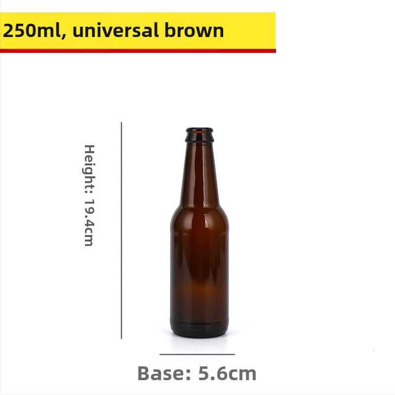 Hnedá sklenená fľaša na pivo, prázdna, 330 ml/500 ml, ochrana proti svetlu, pre nápoje