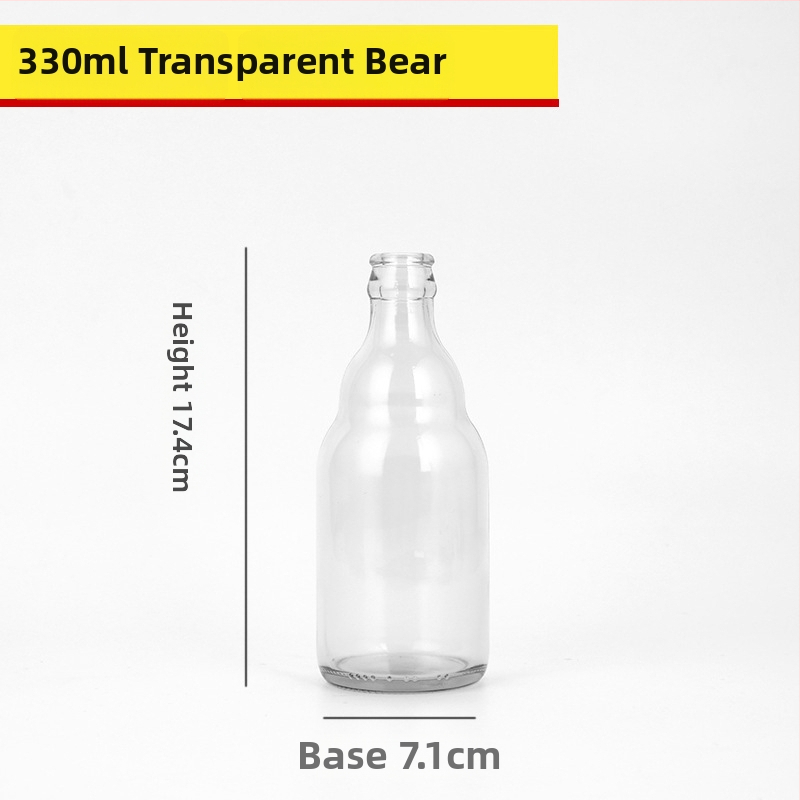 Hnedá sklenená fľaša na pivo, prázdna, 330 ml/500 ml, ochrana proti svetlu, pre nápoje
