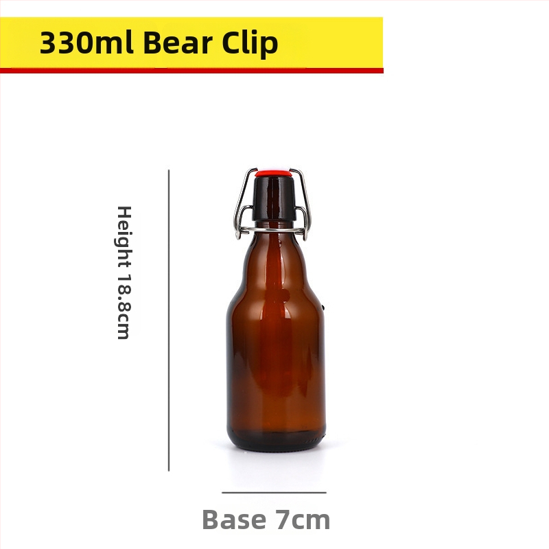 Hnedá sklenená fľaša na pivo, prázdna, 330 ml/500 ml, ochrana proti svetlu, pre nápoje