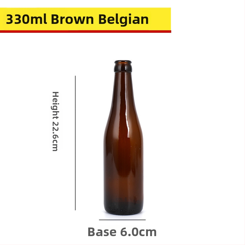Hnedá sklenená fľaša na pivo, prázdna, 330 ml/500 ml, ochrana proti svetlu, pre nápoje