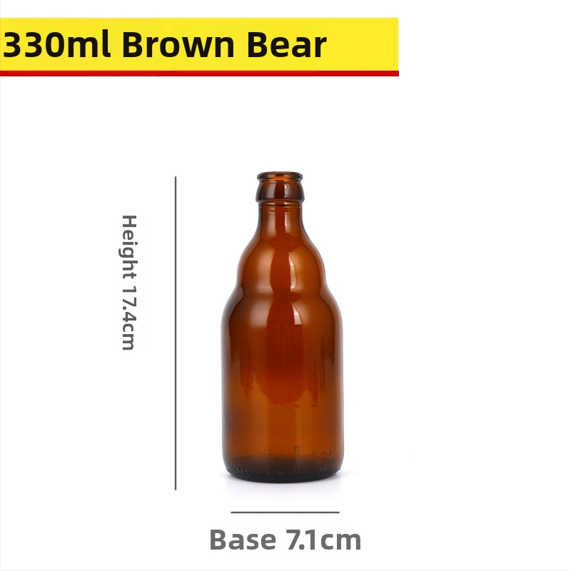 Hnedá sklenená fľaša na pivo, prázdna, 330 ml/500 ml, ochrana proti svetlu, pre nápoje