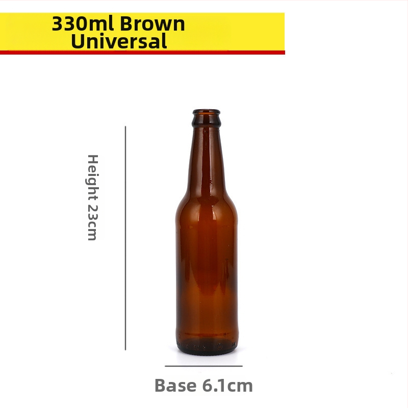 Hnedá sklenená fľaša na pivo, prázdna, 330 ml/500 ml, ochrana proti svetlu, pre nápoje