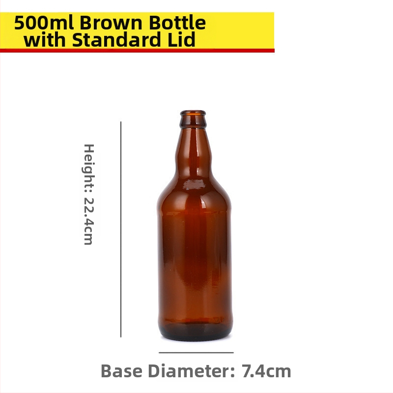 Hnedá sklenená fľaša na pivo, prázdna, 330 ml/500 ml, ochrana proti svetlu, pre nápoje