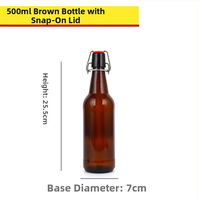 Hnedá sklenená fľaša na pivo, prázdna, 330 ml/500 ml, ochrana proti svetlu, pre nápoje