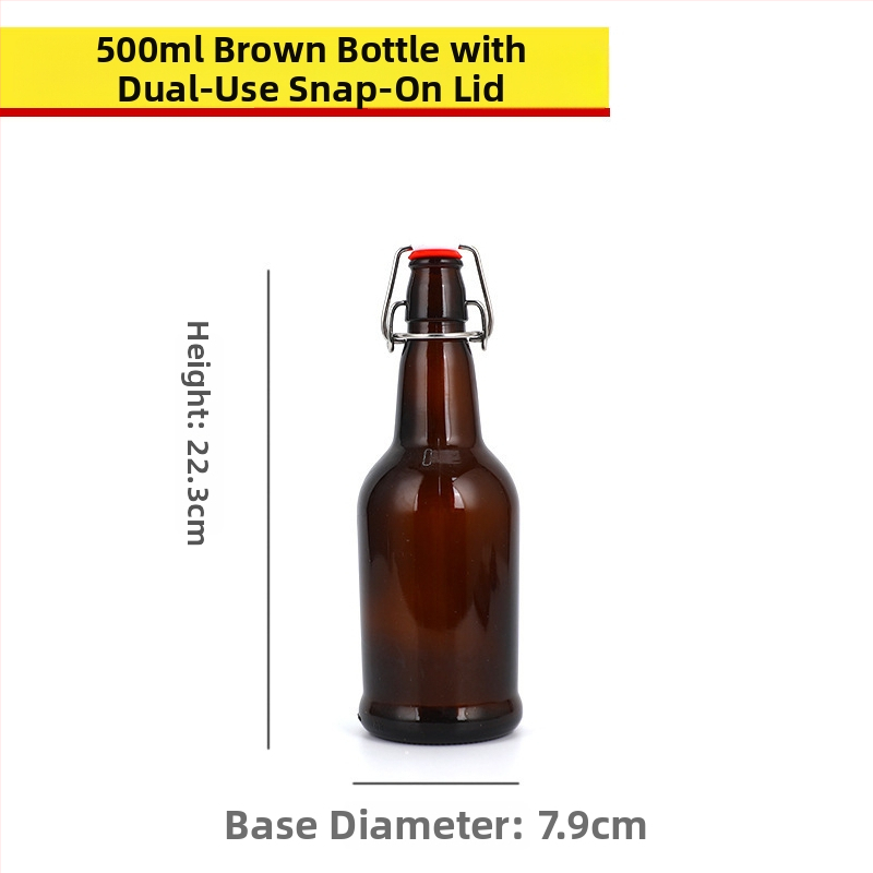 Hnedá sklenená fľaša na pivo, prázdna, 330 ml/500 ml, ochrana proti svetlu, pre nápoje