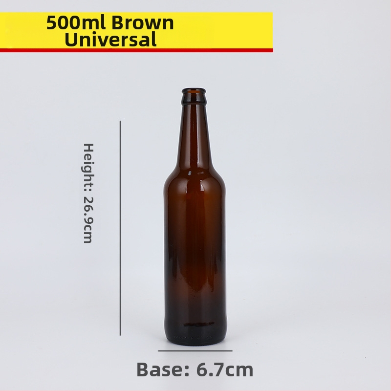Hnedá sklenená fľaša na pivo, prázdna, 330 ml/500 ml, ochrana proti svetlu, pre nápoje