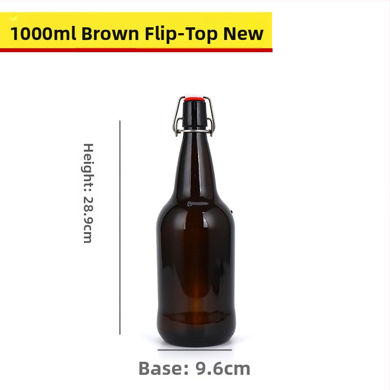 Hnedá sklenená fľaša na pivo, prázdna, 330 ml/500 ml, ochrana proti svetlu, pre nápoje