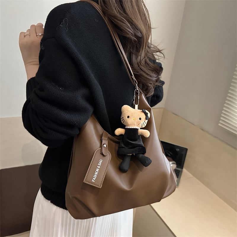 Torbica Tote od mekane PU kože za žene, jesen 2025 moda, srednja veličina, gradski jednostavan stil, torba preko ramena ili crossbody