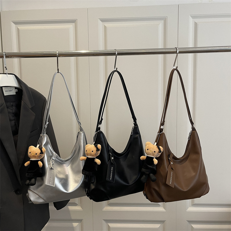 Torbica Tote od mekane PU kože za žene, jesen 2025 moda, srednja veličina, gradski jednostavan stil, torba preko ramena ili crossbody