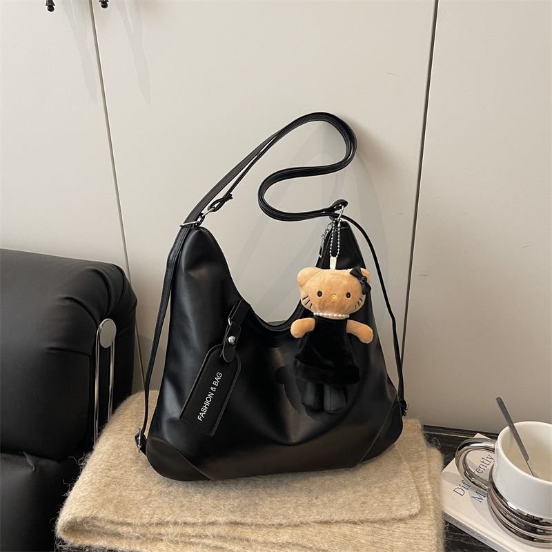 Torbica Tote od mekane PU kože za žene, jesen 2025 moda, srednja veličina, gradski jednostavan stil, torba preko ramena ili crossbody