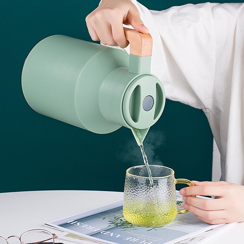 Ceainic termic Nordic cu interior din sticlă, pentru uz casnic, capacitate mare
