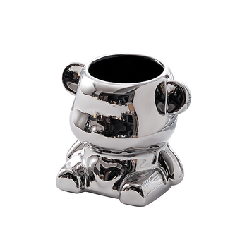 Set de furculițe din oțel inoxidabil pentru fructe, ursuleț ceramic, tacâmuri elegante pentru casă