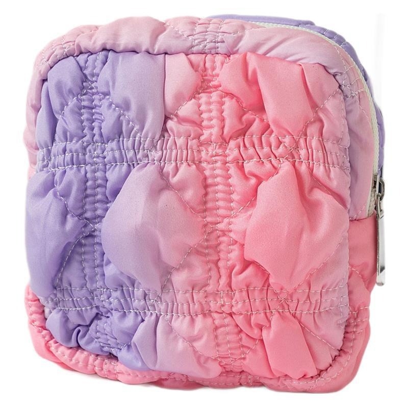 Geantă cosmetică pătrată, portabilă pentru femei, spațiu de depozitare pentru ruj și organizator de machiaj pentru călătorii