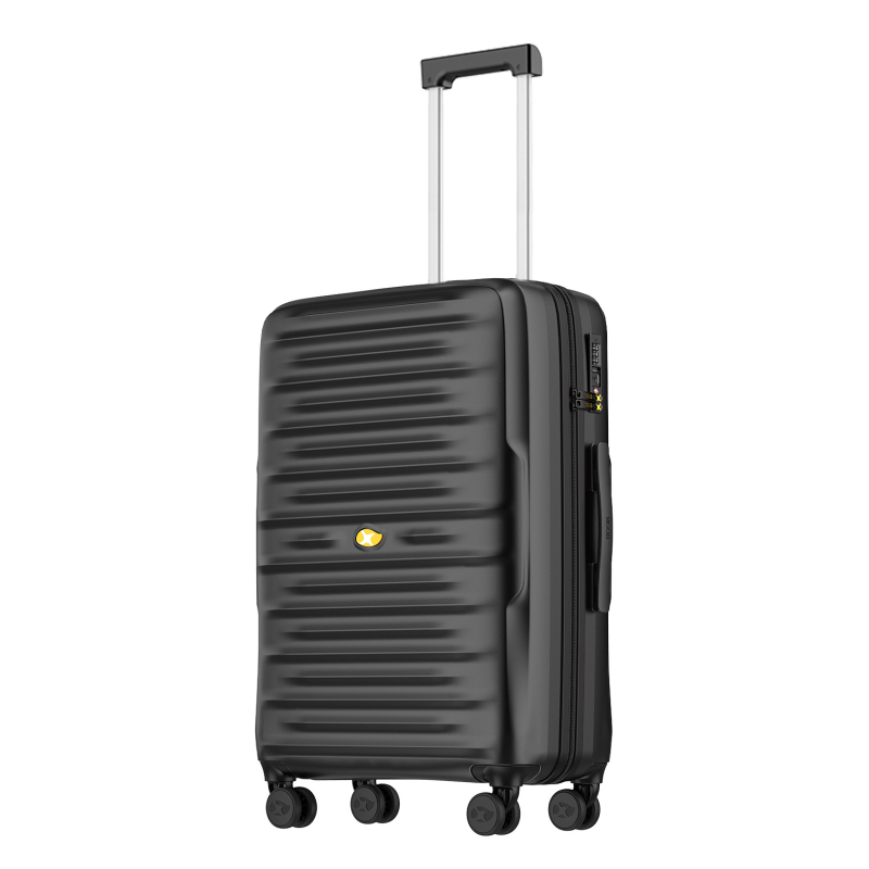 PC kofer velike kapacitete za poslovna putovanja, 20/24/28 inča, proširiv, otporan na habanje, TSA brava, 360° kotači, unisex, model M20, unutarnja poliesterska presvlaka s prugama, retro stil