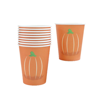 Cupe de hârtie de unică folosință pentru petrecere, colorate, cu grosime dublă, 250 ml, pentru băuturi reci și deserturi