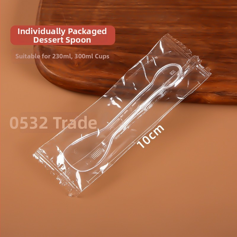 Jednorazový plastový pohár na puding, 300 ml, tvar 90U, vhodný pre mliečny čaj a dezerty