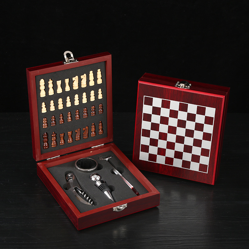 Seahorse Knife — set deschizător vin în cutie cadou şah