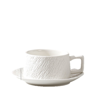 Ceașcă ceramică de cafea cu artă latte, ceașcă și farfurioară elegante, set de cafea de înaltă clasă