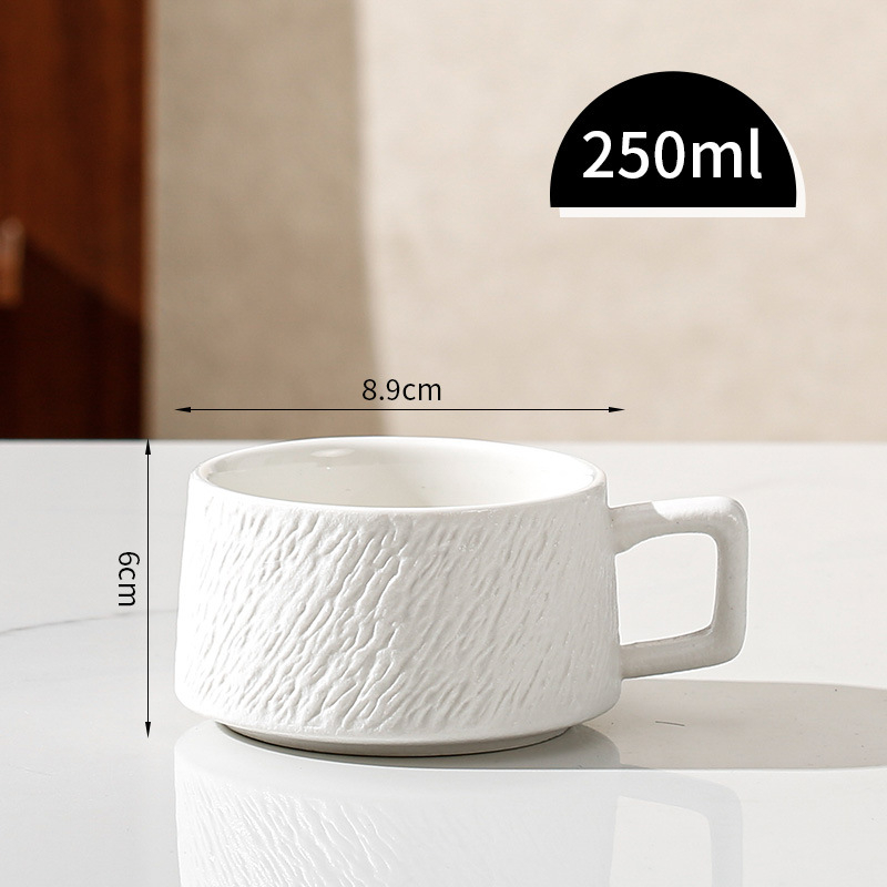 Ceașcă ceramică de cafea cu artă latte, ceașcă și farfurioară elegante, set de cafea de înaltă clasă
