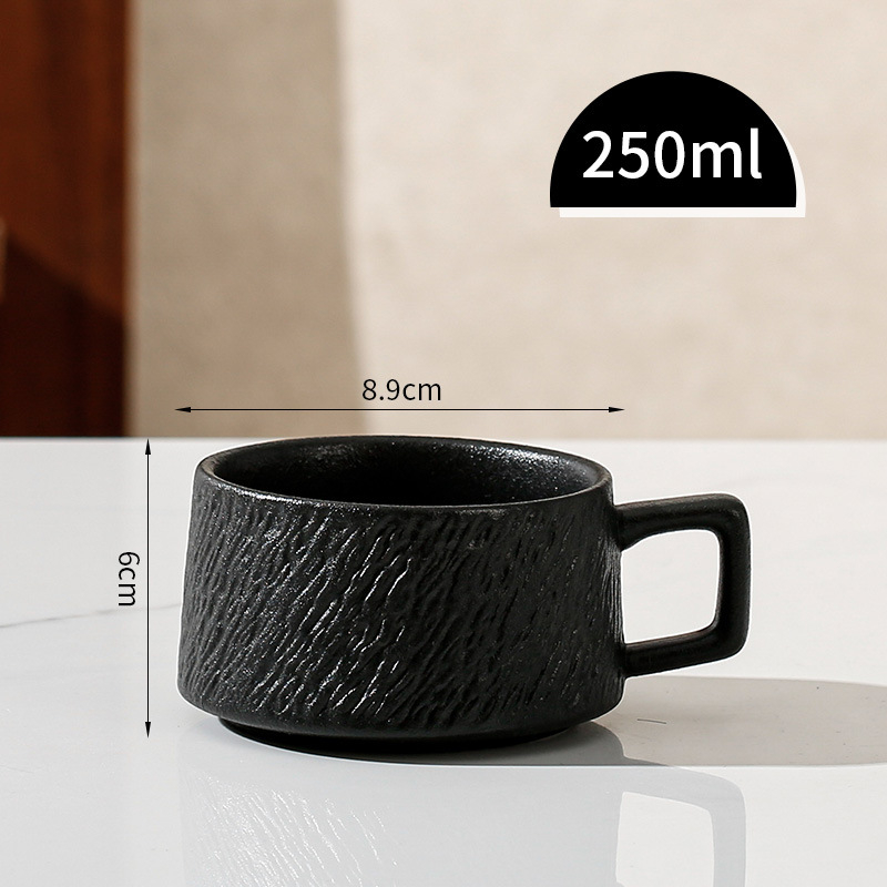 Ceașcă ceramică de cafea cu artă latte, ceașcă și farfurioară elegante, set de cafea de înaltă clasă
