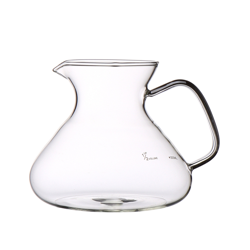 Set de cafea turnată manual, cu carafă din sticlă cu talie S și set de filtre V60