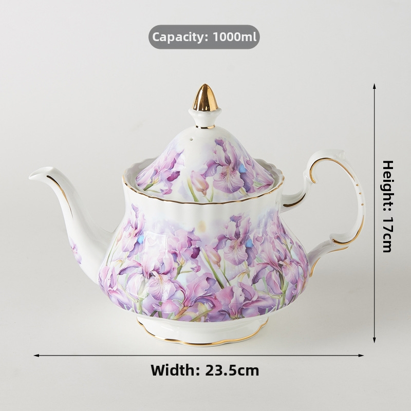 Set cafea din porțelan cu os și farfurioară, ceașcă de ceai de după-amiază delicată, ceramică vintage, stil retro ușor luxos